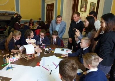 Budding architects talk about their design.